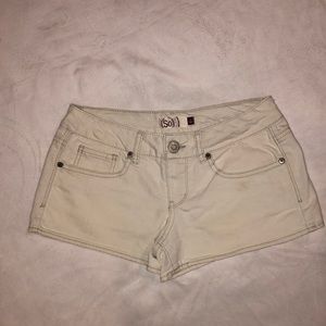 White Jean Shorts